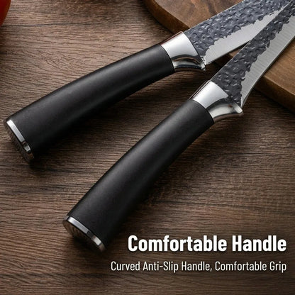 1/2-piece Kitchen Knife Set Japanese Stainless Steel Kitchen Knives With Nonslip Handles Sharp For Meat Cutting And Bone Removal