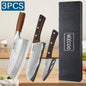 WXCOO Stainless Steel Japanese Knife 7Inch Kitchen Knife Ergonomic Wood Handle Santoku Knives for Cooking Kitchen Accessories