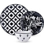 Dinnerware Set Ceramic Plates and Bowls for 4 Stoneware Dish Set