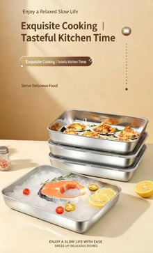 3 Pack Stackable Stainless Steel Food Containers Leakproof Clear Lid Storage Boxes Meal Prep Box for Home Camping