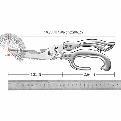 German Commercial Strength Chicken Bone Clippers Kitchen Scissors for Home Use Duck Goose Bone Cutting Food Shears Fish Killing