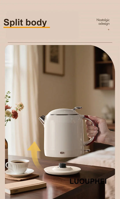 1355W Electric Kettle Portable 304 Stainless Steel Quick Boiling Kettle Teapot Home Thermos Kettle Automatic Power-Off 1000ml