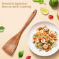 Wood Kitchenware Cooking Set Household Spatula Spoon Set Salad Spoon Fork Stirring Spoon Kitchen Baking Set With storage bucket