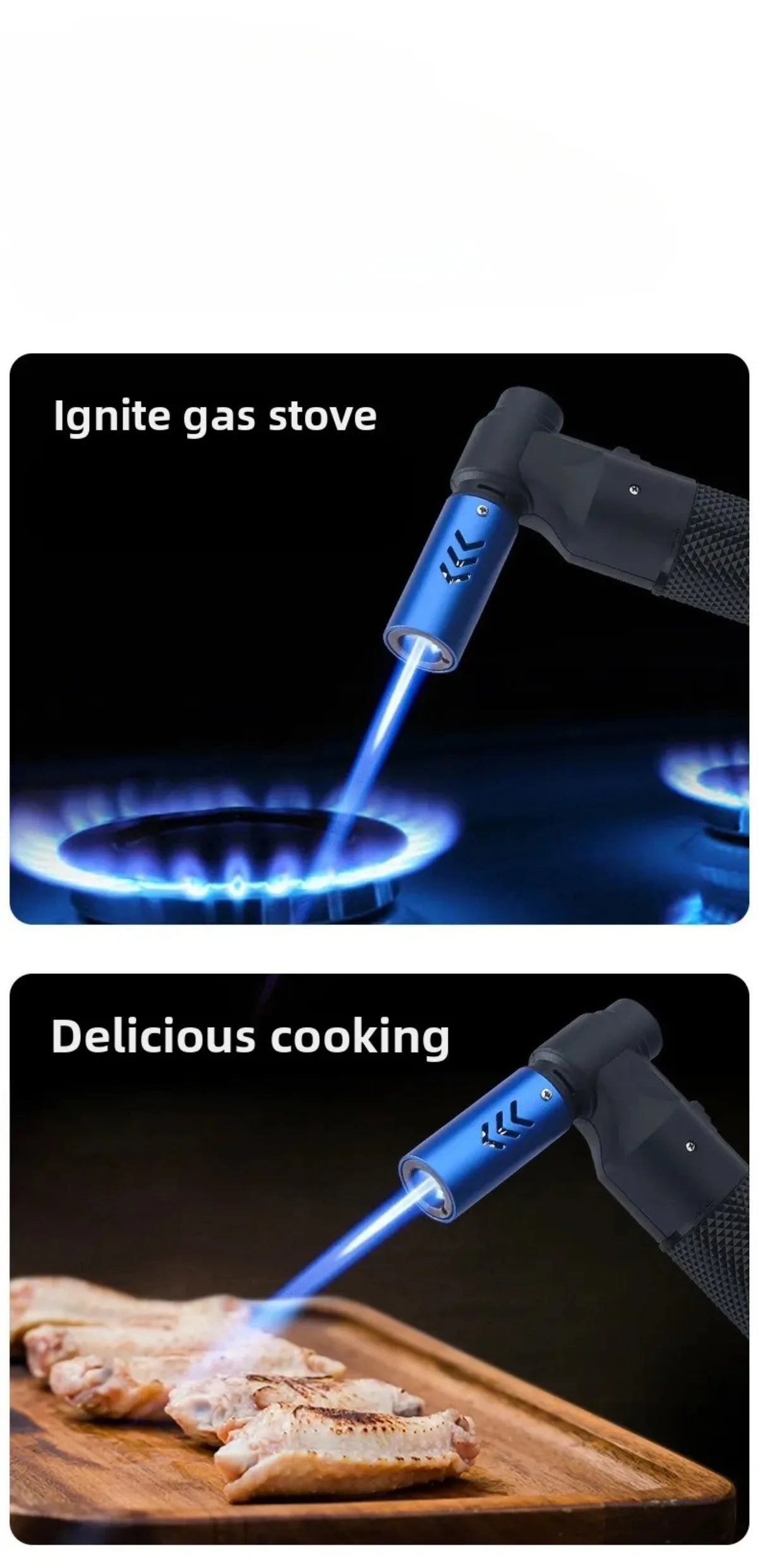 HONEST Gas Jet Butane Cigar Lighter Windproof Kitchen BBQ Metal Jewelry Welding Torch for Outdoor Camping