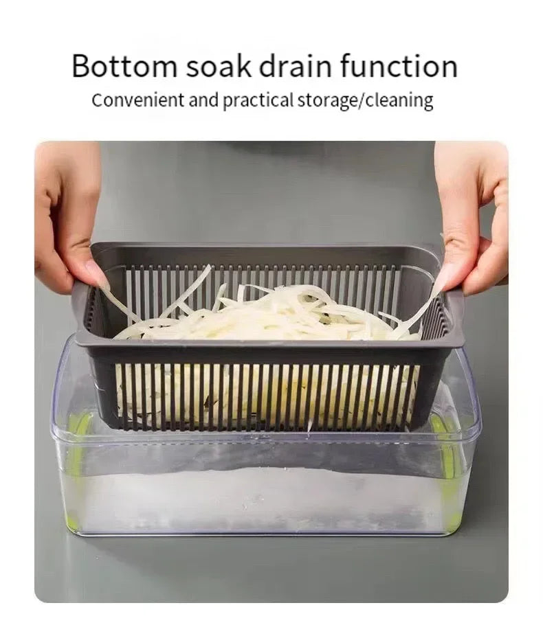 Multifunctional 5 In 1 Handheld Food Chopper Vegetable Slicer Dicer Grater Portable Kitchen Veggie Cutting Prep Tool