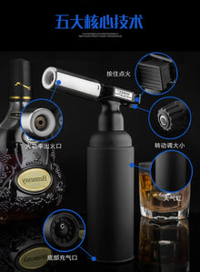 HONEST 1800° Super Large Flame High Temperature Welding Gun Butane Gas Spitfire Gun Lighter Outdoor BBQ Kitchen Cigar Lighters