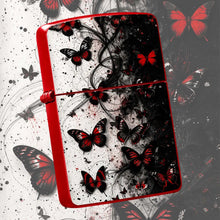 Exquisite Portable Igniter With Striking Red Black Dance Art Pattern, Stylish Atmospheric Practical Item For Daily Outdoor Camping Gathering Scenarios, Creative Premium Gift Choice With Distinct Unique Aesthetic A Humorous An