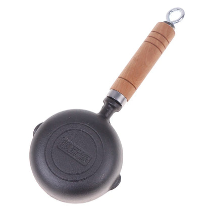 1PC 12CM Cast Iron Mini Egg Frying Pan With Pour Spout Nonstick Milk Pan Butter Melting Pot Gas Stove Induction Cooker Universal
