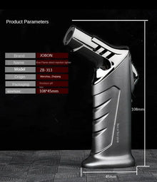 JOBON-Portable Cigar Lighter, Blue Flame, Direct Injection, High-end Cocktail Smoke Lighter, Home Outdoor Airbrush Men's Gadget