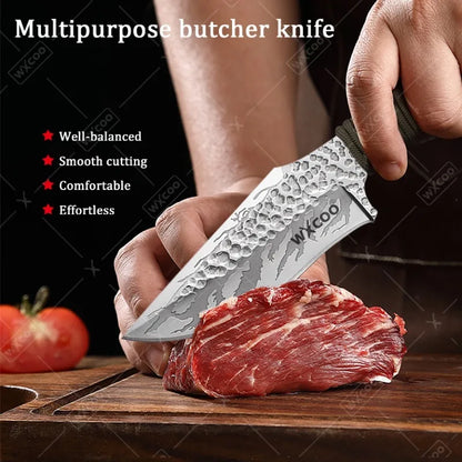 WXCOO Kitchen Boning Knife Butcher's Cutting Knife Slicing Meat Cleaver Full Tang Handmade Forged Knife Kitchen Accessories