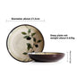 Bamboo Leaf Ceramic Tableware Set Japanese Rice Bowl Large Soup Noodle Bowl Retro Underglaze Hand Painted