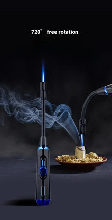 2025 Adjustable Bent Hose Butane Lighter, Windproof Rotary Nozzle, Suitable for Kitchen/barbecue/candle, Inflatable Gas Igniter