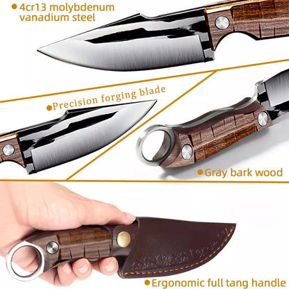 3pcs Multipurpose Knife Set, Outdoor Bone Removal Special Knife, Stainless Steel Sharp Meat Cutting Knife, Portable Fruit Knife