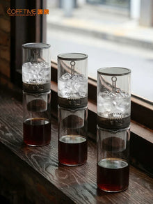 450ml Cold Brew Coffee Maker Iced Drip Pot Portable Cold Brewing with Control Valve Coffee Pitcher Home Summer Camping Tools