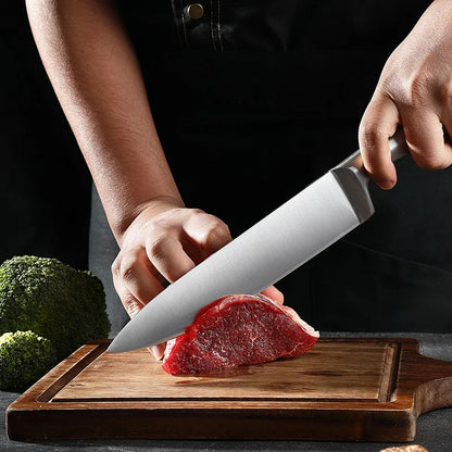 5-piece stainless steel kitchen knife set, specially designed bread knife by Thorer, suitable for kitchen accessory knives