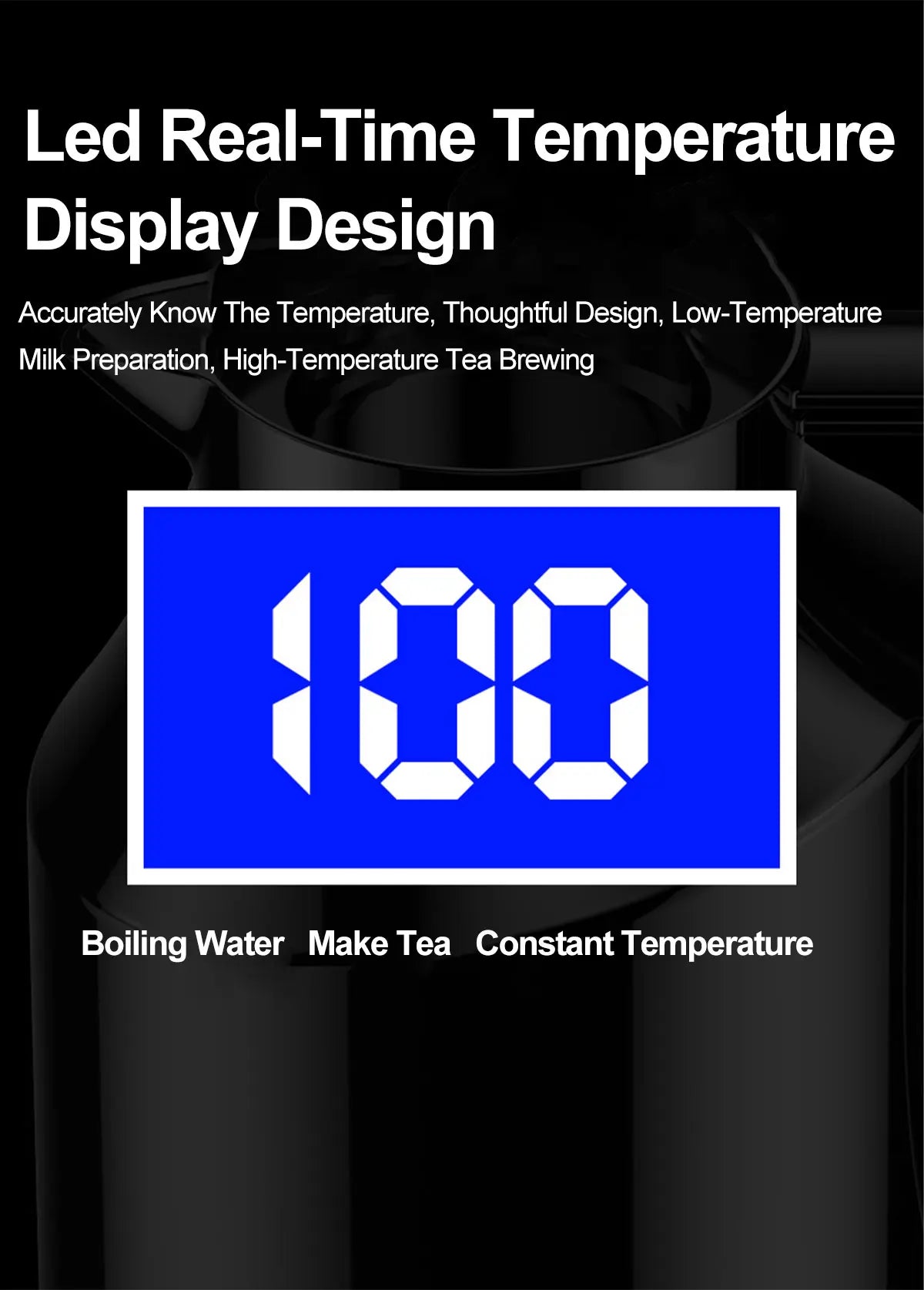 Portable Car Hot Kettle 1.5L Large Capacity 304 Stainless Steel Portable Water Heater Auto Travel 12V 24V For Coffee Tea