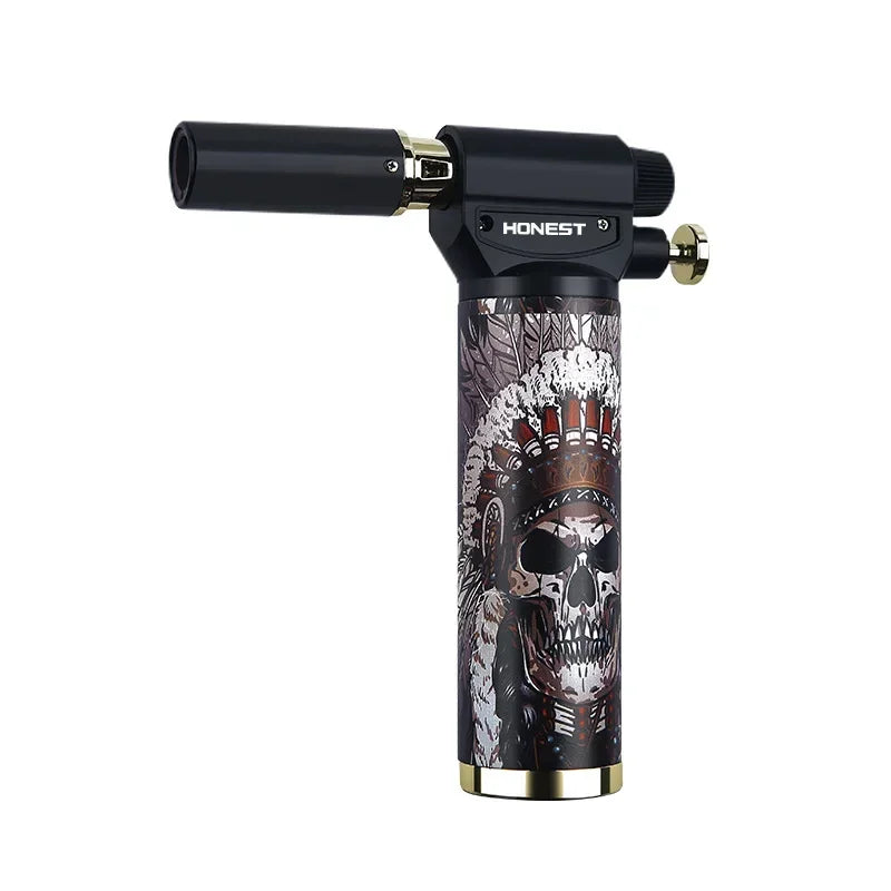 HONEST Cigar Welding Gun Lighter Metal Windproof Multi Functional Outdoor Barbecue Kitchen Turbine Torch Butane Gas Lighter