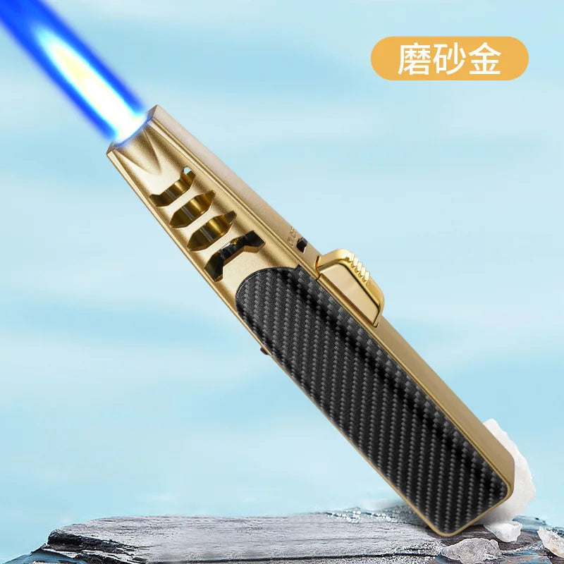 1300° High Power Welding Gun Windproof Turbine Butane Gas Lighter Safety Lock Switch Outdoor BBQ Kitchen Cigar Lighters Smoking