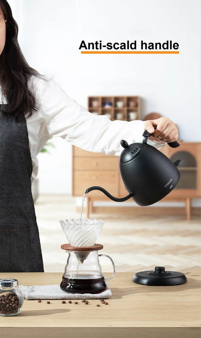 220V Electric Kettle Mini Gooseneck Kettle Pour-over Coffee Kettle 304 Stainless Steel Kettle Teapot Automatic Power Off 600ml