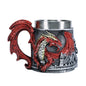 Creative Gothic Legendary Dragon Beer Stein Resin Hand Painted Stainless Steel Drinkware Coffee Cup Mug Friends Gift