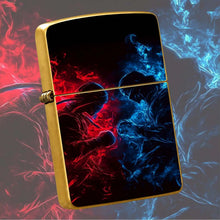 Stylish Cool Neon Red Blue Facing Ninjas Themed Portable Igniter, Art Printed Personal Carry Ignition Tool, Perfect For Daily Use, Travel, Gatherings, Outdoor Activities, Ideal Gift For Friends, Hobbyists For And Daily Practi