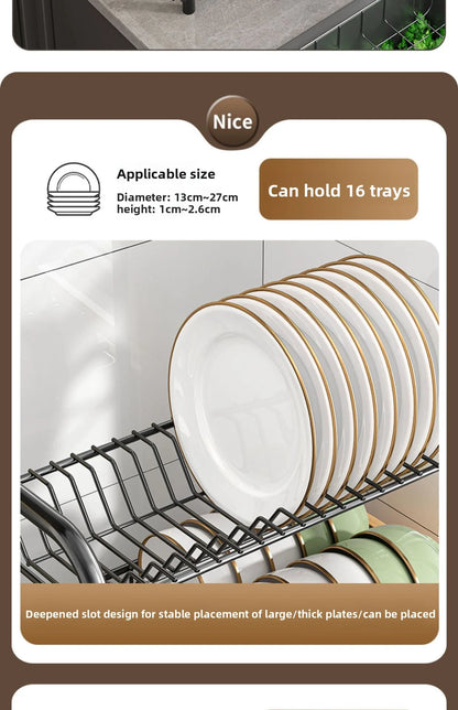 Dish Storage Rack Kitchen Shelf Dish Drain Rack Bowl Rack Cupboard Chopsticks Storage Box