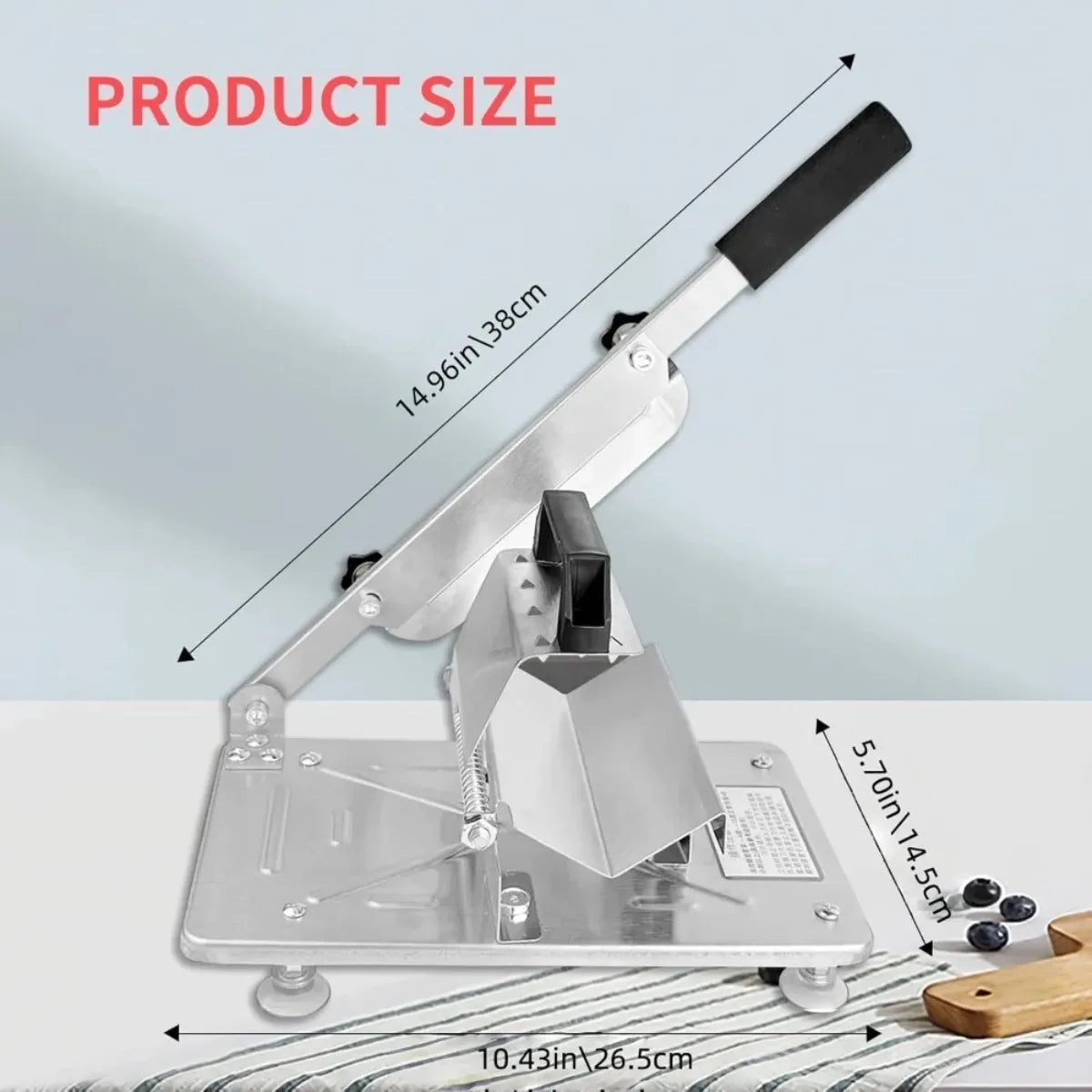 Upgraded Stainless Steel Manual Frozen Meat Slicer Meat Cutter for Beef Mutton Bacon Home Food Slicing Machine Hot Pot BBQ
