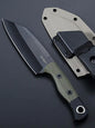 1 piece, 7RC13 high carbon stainless steel professional kitchen and outdoor dual-use knife, G10 handle K-type scabbard