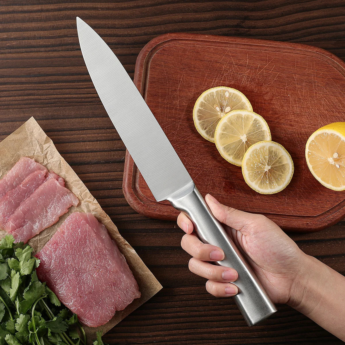 5 piece knife set, Seiko hollow handle stainless steel kitchen Chef's knife, home ladies' chopping/carving/slicing/paring knife