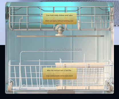 Integrated Sink Dishwasher Home Embedded Dishwasher 110~220V Integrated Dishwasher 304 SUS Ultrasonic Integrated Kitchen Sink