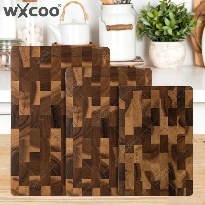 WXCOO Cutting Board Wood Kitchen Tools Double-sided Vegetable Chopping Board for Fruit and Vegetables Home Kitchen