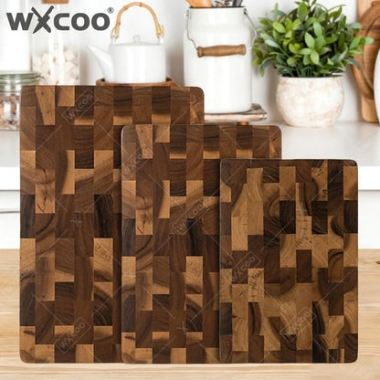 WXCOO Cutting Board Wood Kitchen Tools Double-sided Vegetable Chopping Board for Fruit and Vegetables Home Kitchen
