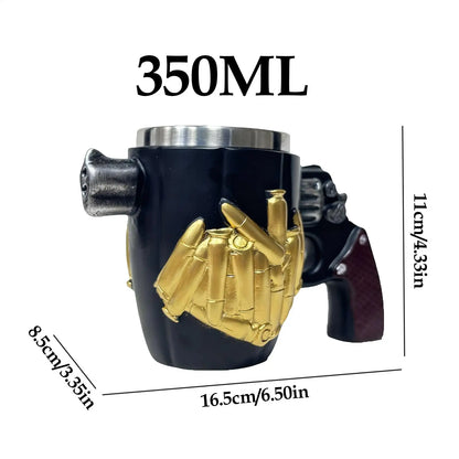 Cool Coffee Mugs for Men 350ml Funny Novelty Party Decor Stainless Steel Coffee Cup for Cold Weather Picnic Outdoor Camping
