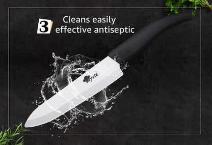 Ceramic Knives Set Kitchen knives 3 4 5 6 inch Chef knife +peeler with holder white zirconia blade Multi-color Handle