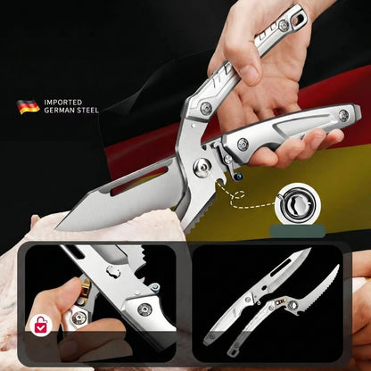 Heavy-duty Stainless Steel Kitchen Scissors, Sharp Multifunctional Food Shears for Cutting Poultry Bones C2612