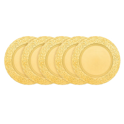 100 Pcs Silver Round Charger Plates Set, Reusable Serving Plates Disposable Platters for Wedding Party Banquets Picnics