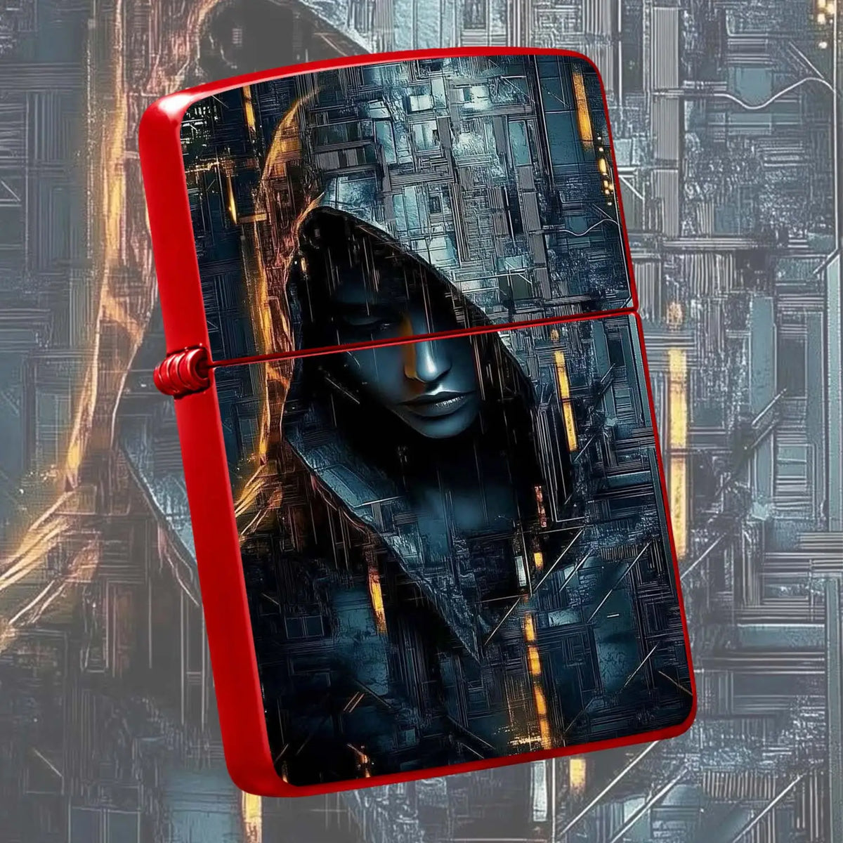 Cyber Virtual Figure Art Print Lighter, Trendy Sci-Fi Vibe Portable Daily Gear, Fits Commute Travel Gatherings All Scenarios, Stylish Unique Practical Carry Item, Ideal Exquisite Gift For Mates Family On Various Occasions A H