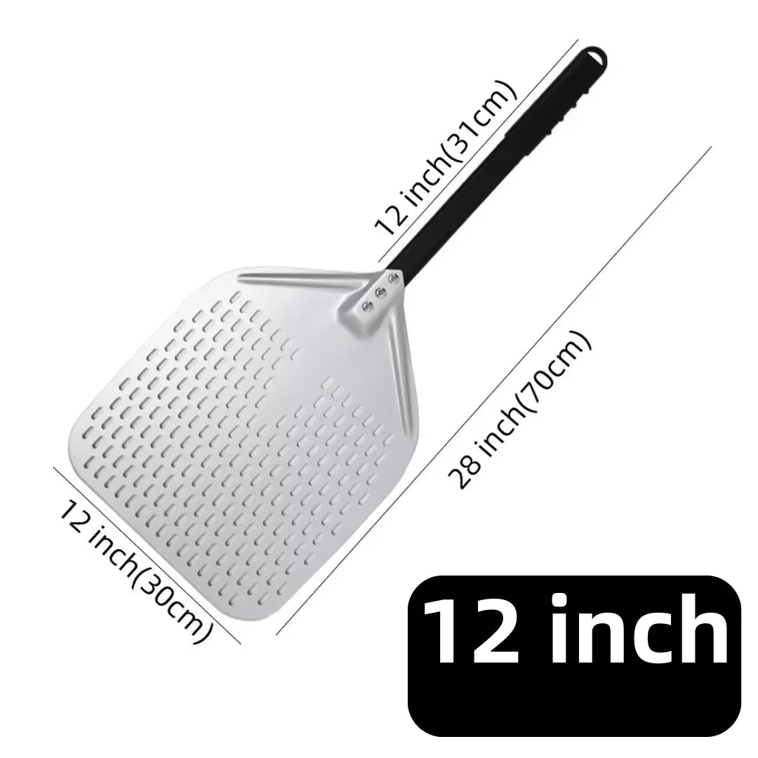 10 12 13 14 Inch Big Pizza Perforated Shovel Paddle Short/Long Handle for Oven Turning Peel Kitchen Utensils Pizza Baking Tools