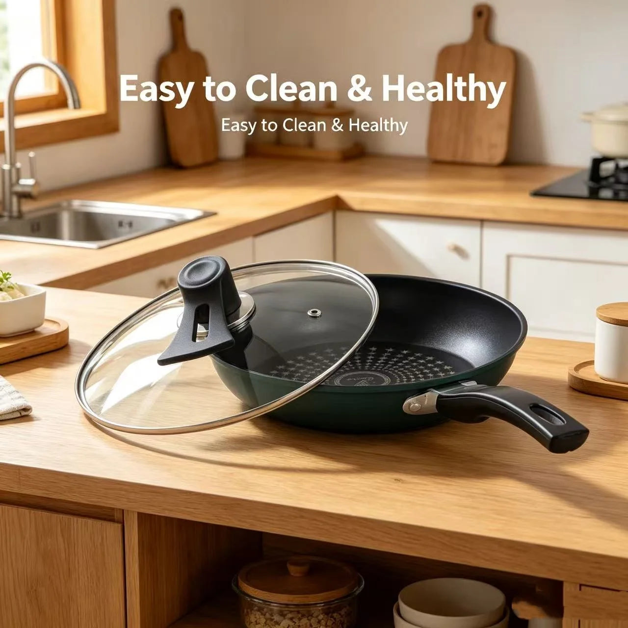 Cast Iron Skillet with Lid, Non-Stick, Non-Coated, Oil-Retaining, Suitable for Home Use, Steak Frying Pan, Pancake Pan, Small Pan, Special Pan for Hand-Grabbed Pancakes