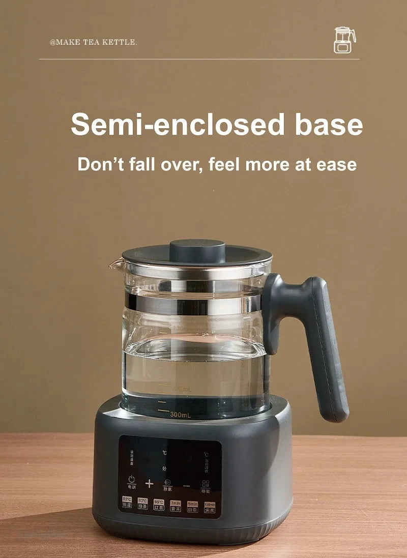 1.3L Electric Kettle With Filter Smart Health Pot Office Temperature Control Glass Flower Teapot Home Tea Maker Auto Thermos
