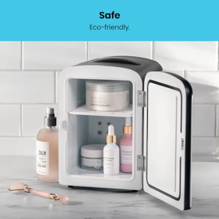 - Iceman Mini Portable Black Personal Fridge Cools Or Heats and Provides Compact Storage For Skincare, Snacks, Or 6 12oz Cans W