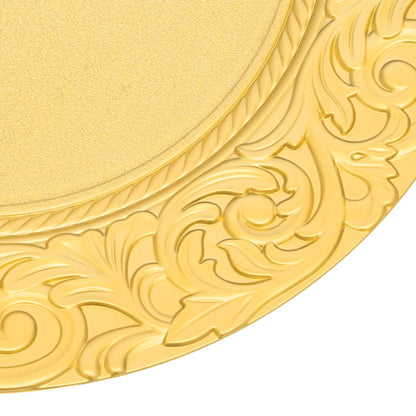 100 Pcs Silver Round Charger Plates Set, Reusable Serving Plates Disposable Platters for Wedding Party Banquets Picnics