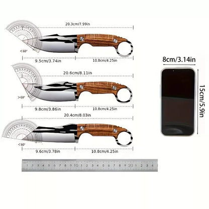 3pcs Multipurpose Knife Set, Outdoor Bone Removal Special Knife, Stainless Steel Sharp Meat Cutting Knife, Portable Fruit Knife