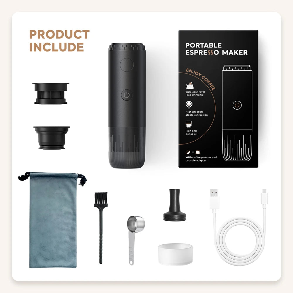 I Cafilas Compact Portable Nespresso Dolce Gusto Coffee Machine 3-in-1 Travel-Friendly Outdoor Powdered Coffee Maker for Adventures