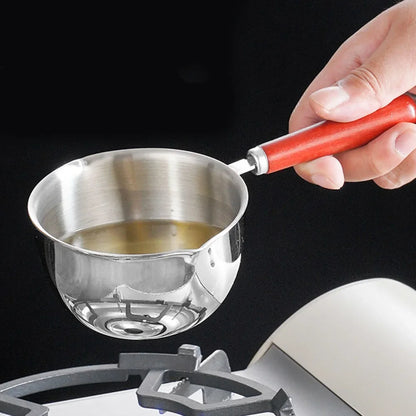 Mini Stainless Steel Hot Oil Pot Small Saucepan for Boiling Butter Melting Pot Butter Warmer Ideal for Various Cooking Tasks