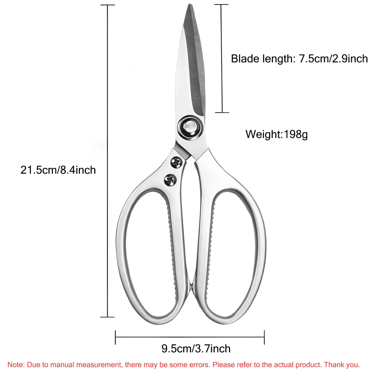 1PC，Stainless steel kitchen Scissors Barbecue Scissors Meat Fish Vegetable Cooking Kitchen Scissors Food Scissors Cooking Tools