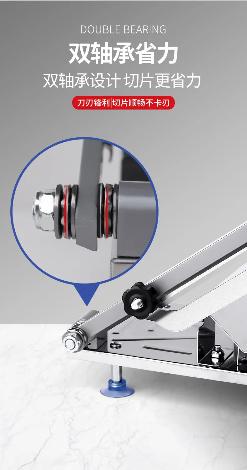 Stainless Steel Meat Slicer – Multi-Function Home Cutter for Beef Mutton Rolls, Frozen Meat Shredding Machine