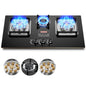 7.2KW Gas Stove Household Three Stove Timing Table Embedded Dual-purpose Natural Gas Liquefied Gas Fire Stove