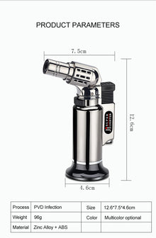 Metal Windproof Turbo Gas Lighters Welding Torch Kitchen Cooking Adjustable Flame Powerful Spray Gun Cigar Lighter For Men Gifts