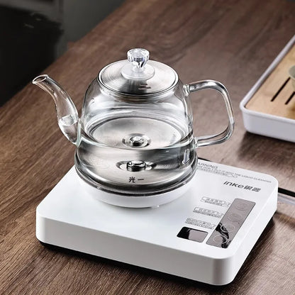1350W Smart Bottom Out Water Electric Kettle 1000ml Home Temperature Control Glass Tea Brewing Machine Automatic Keep Warm 220V